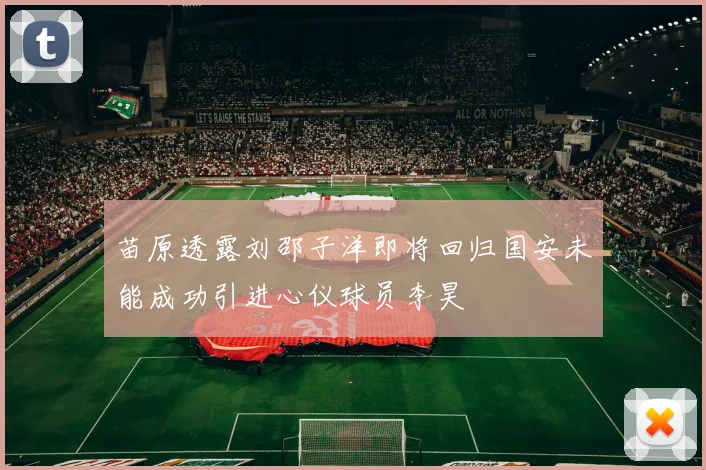 苗原透露刘邵子洋即将回归国安未能成功引进心仪球员李昊